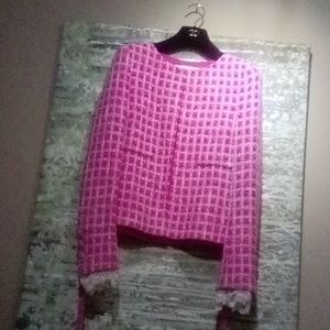 Authentic Chanel Tweed Belt Jacket